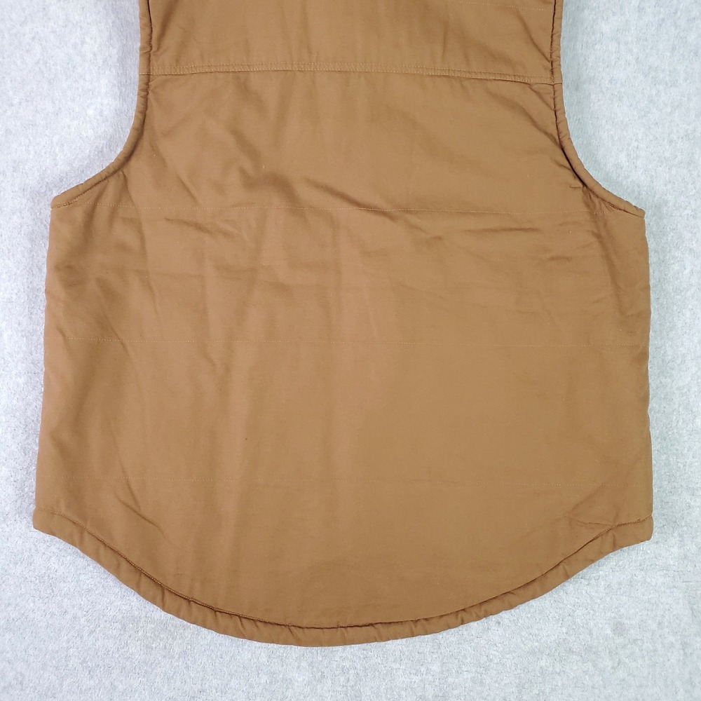 Lee Workwear Vest Mens XL Brown Canvas Sherpa Lined Zip Pockets LM33VT687 - Picture 6 of 13